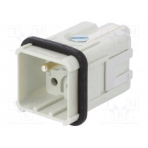 93601-0436; Connector: HDC; contact insert; male; S-QD5/0; PIN: 6; 5+PE; size 3A; MOLEX