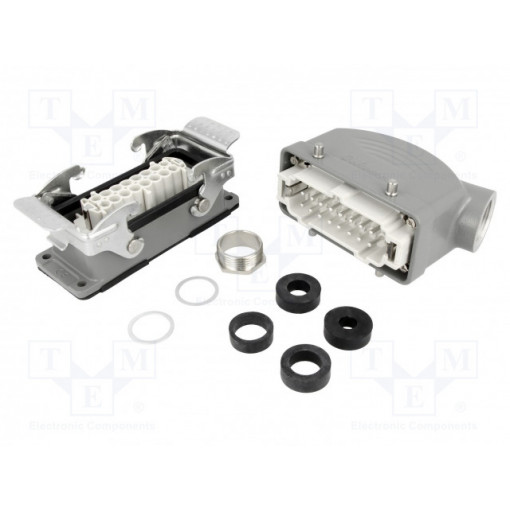 93603-0074; Connector: HDC; male + female; S-E; PIN: 16; 16+PE; size 16B; angled; MOLEX