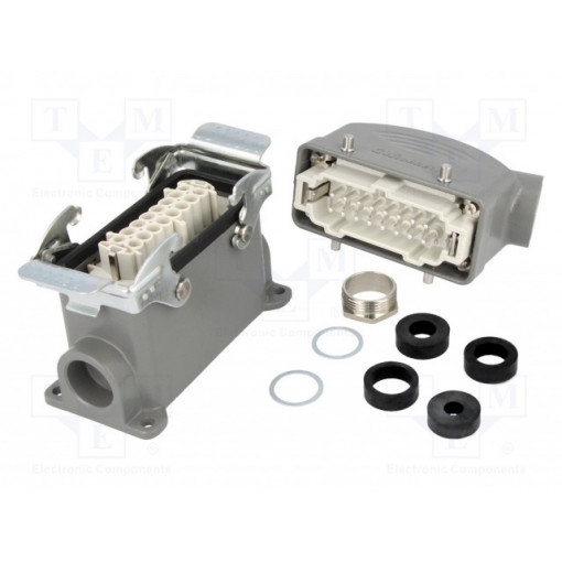 93603-0078; Connector: HDC; male + female; S-E; PIN: 16; 16+PE; size 16B; angled; MOLEX