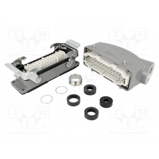 93603-0090; Connector: HDC; male + female; S-E; PIN: 24; 24+PE; size 24B; angled; MOLEX