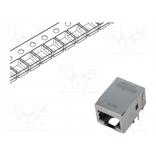 93753-5320; Socket; RJ45; MXMag; PIN: 8; shielded,with isolation transformer; MOLEX