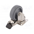 MX075TPATS-BK; Transport wheel; Ø: 75mm; W: 24mm; H: 101mm; torsional with lock; RADER