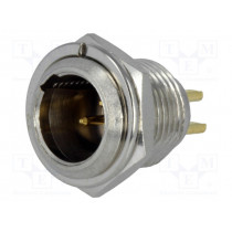 MXLR-3W-C; Socket; XLR mini; male; PIN: 3; soldering; Ø11mm; NINIGI