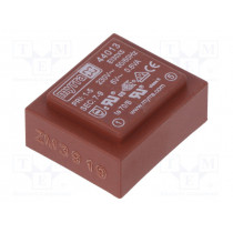 44013; Transformer: encapsulated; 0.6VA; 230VAC; 6V; 100mA; Mounting: PCB; MYRRA 44013; Transformer: encapsulated; 0.6VA; 230VAC; 6V; 100mA; Mounting: PCB; MYRRA