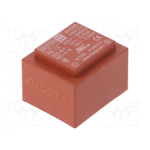 44095; Transformer: encapsulated; 1.5VA; 230VAC; 18V; 18V; 42mA; 42mA; MYRRA