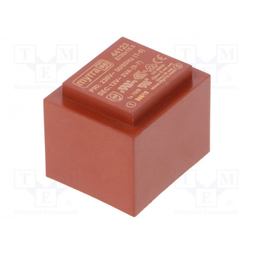 44123; Transformer: encapsulated; 2VA; 230VAC; 12V; 167mA; Mounting: PCB; MYRRA