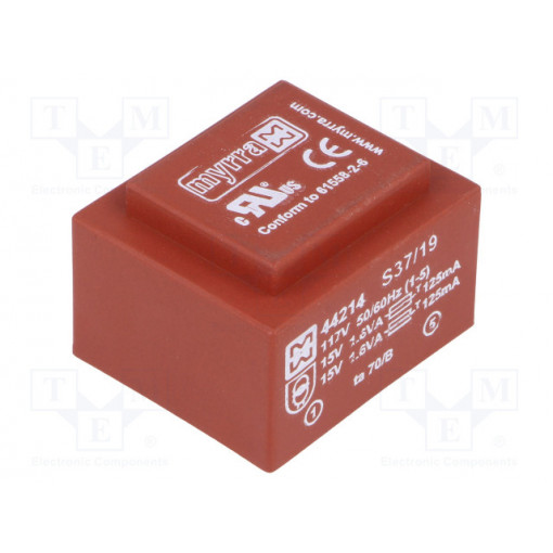 44214; Transformer: encapsulated; 3.2VA; 117VAC; 15V; 15V; 107mA; 107mA; MYRRA