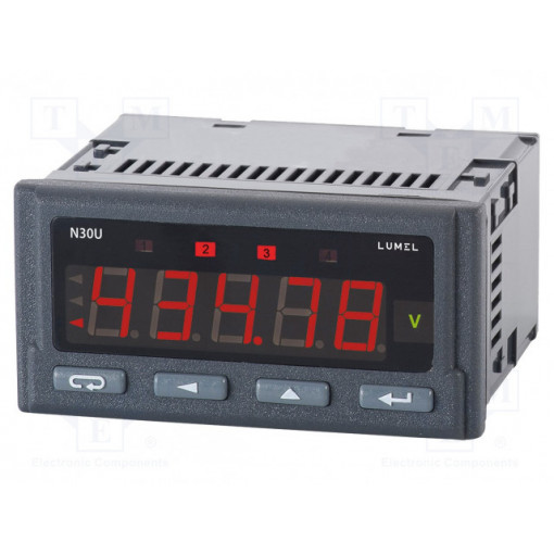 N30U 100000M0; Meter: mounting; digital,programmable; on panel; 5-digit LED; LUMEL