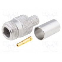 312-075-001 (N-50/2-H1000/N1.01); Plug; N; female; straight; 50Ω; H1000; crimped; for cable; teflon; UNICON 312-075-001 (N-50/2-H1000/N1.01); Plug; N; female; straight; 50Ω; H1000; crimped; for cable; teflon; UNICON