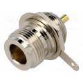 ; Socket; N; female; straight; soldering; for panel mounting; 