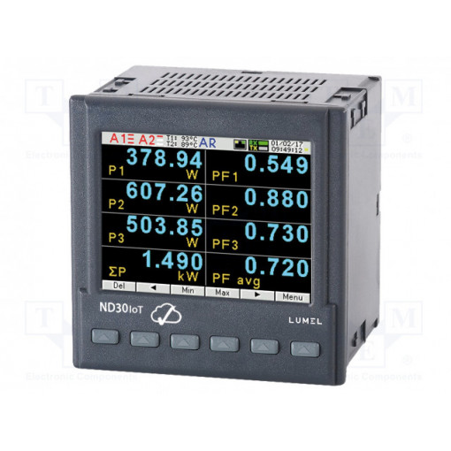 ND30IOT 1221MQM0; Meter: power network meter; on panel; digital; 96x96x77mm; 1/5A; LUMEL