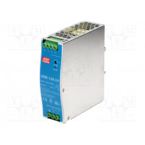 NDR-120-24; Power supply: switched-mode; slim; 120W; 24VDC; 24÷28VDC; 5A; 600g; MEAN WELL