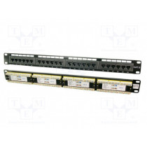 NP0004; Patch panel; black; RJ45; Number of ports: 24; Cat: 6; LOGILINK