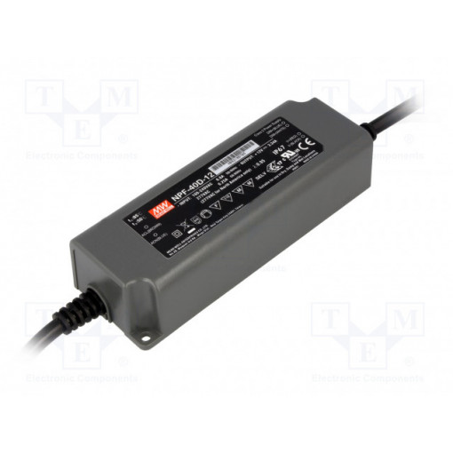 NPF-40D-12; Power supply: switched-mode; LED; 40.08W; 7.2÷12VDC; 3.34A; IP67; MEAN WELL