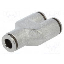 578410; Tee fitting; plug-in; -0.95÷20bar; Mat: nickel plated brass; FESTO