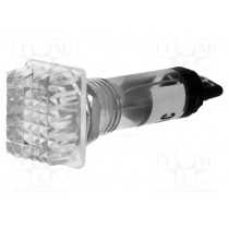 ; Indicator: with neon lamp; prominent; white; 230VAC; Cutout: Ø10mm; NINIGI ; Indicator: with neon lamp; prominent; white; 230VAC; Cutout: Ø10mm; NINIGI