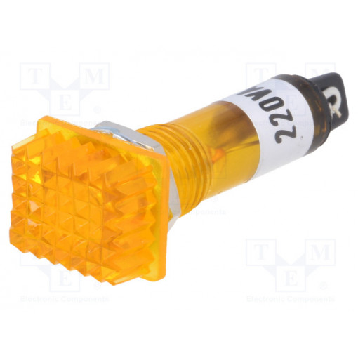 ; Indicator: with neon lamp; prominent; yellow; 230VAC; plastic; NINIGI ; Indicator: with neon lamp; prominent; yellow; 230VAC; plastic; NINIGI