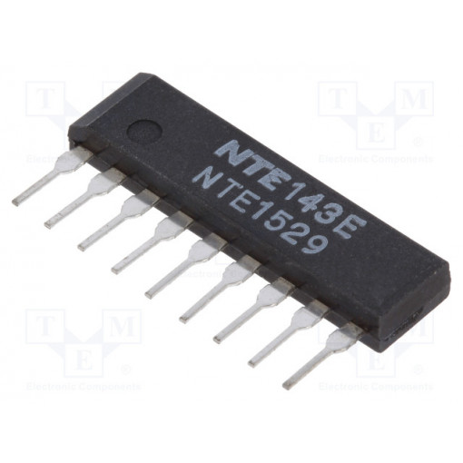 NTE1529; Operational amplifier; Channels: 2; SIP9; ±18VDC; NTE Electronics NTE1529; Operational amplifier; Channels: 2; SIP9; ±18VDC; NTE Electronics