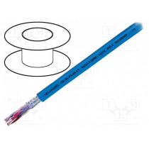 14093; Wire; OB-BL-PAAR-CY; 8x2x0,75mm2; tinned copper braid; PVC; blue; HELUKABEL