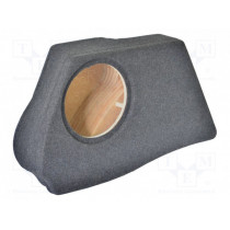 ; Car loudspeaker enclosure; MDF; black melange; textil; 15l; 250mm; BASSER
