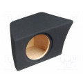 ; Car loudspeaker enclosure; MDF; black; textil; 8l; 200mm; 217mm; BASSER