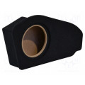 ; Car loudspeaker enclosure; MDF; black; textil; 8l; 200mm; 222mm; BASSER
