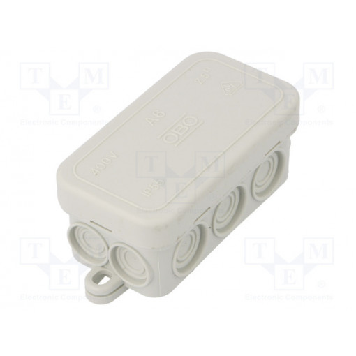 A 6; Enclosure: junction box; X: 43mm; Y: 80mm; Z: 36mm; polyetylene; IP55; OBO BETTERMANN