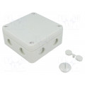 B 9 T M; Enclosure: junction box; X: 110mm; Y: 110mm; Z: 51mm; polypropylene; OBO BETTERMANN B 9 T M; Enclosure: junction box; X: 110mm; Y: 110mm; Z: 51mm; polypropylene; OBO BETTERMANN