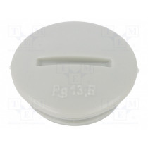 108 PG13.5; Stopper; PG13,5; Mat: polystyrene; light grey; OBO BETTERMANN