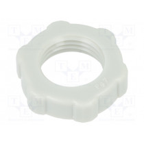 116 PG 7; Nut; PG7; polystyrene; Thk: 5mm; Spanner: 19mm; light grey; OBO BETTERMANN