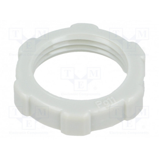 116 PG11; Nut; PG11; polystyrene; Thk: 5mm; Spanner: 24mm; light grey; OBO BETTERMANN