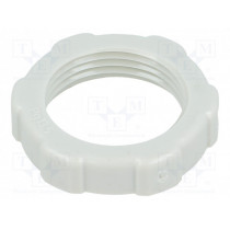 116 PG13.5; Nut; PG13,5; polystyrene; Thk: 6mm; Spanner: 27mm; light grey; OBO BETTERMANN