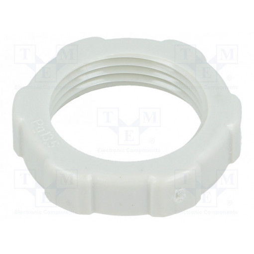 116 PG13.5; Nut; PG13,5; polystyrene; Thk: 6mm; Spanner: 27mm; light grey; OBO BETTERMANN