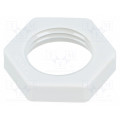 116 M16 LGR PA; Nut; M16; polyamide; Thk: 5mm; Spanner: 22mm; light grey; Pitch: 1,5; OBO BETTERMANN