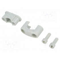 3079 LGR; Fixing clamp; Cable P-clips; ØBundle : 5÷14mm; W: 12mm; light grey; OBO BETTERMANN