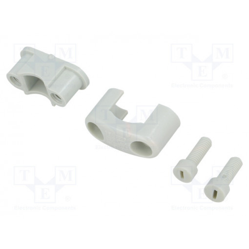 3079 LGR; Fixing clamp; Cable P-clips; ØBundle : 5÷14mm; W: 12mm; light grey; OBO BETTERMANN