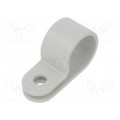 255 12.5 LGR; Fixing clamp; Cable P-clips; ØBundle : 12.5mm; W: 10mm; polyamide; OBO BETTERMANN
