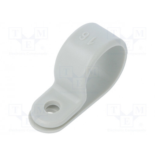 255 16 LGR; Fixing clamp; Cable P-clips; ØBundle : 16mm; W: 10mm; polyamide; OBO BETTERMANN