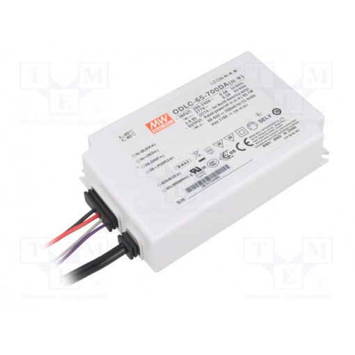 ODLC-65-700DA; Power supply: switched-mode; Communication: DALI; LED; 65.1W; IP67; MEAN WELL