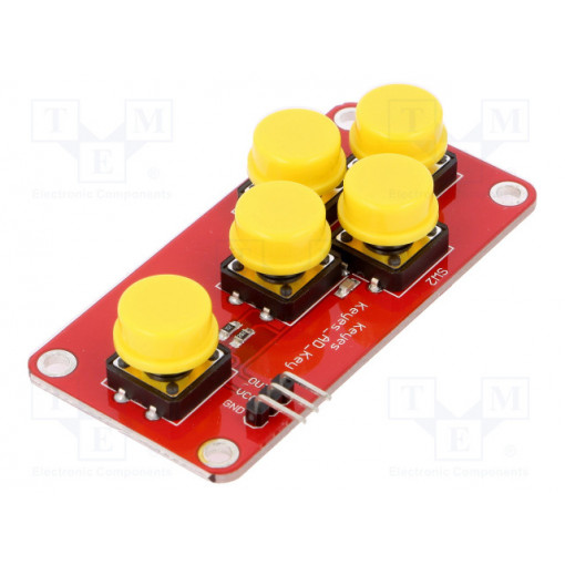 OKY3467; Module: button; Colour: yellow; No.of butt: 5; OKYSTAR