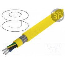 0012766; Wire; ÖLFLEX® 540 CP; 7G1,5mm2; tinned copper braid; PUR; yellow; LAPP KABEL