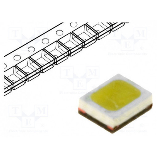 OSW42016C1H-150MA; Power LED; white cold; 120°; 150÷300mA; Pmax: 1W; 40÷50lm; 2.8÷3.6V; OPTOSUPPLY