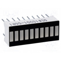 OSX10201-GGR1; Display: LED; bargraph; green (7x) / red (3x); 25.5x10.2x7.9mm; OPTOSUPPLY