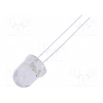 OSY5RU8131A-12V; LED; 8mm; yellow; 1120÷1560mcd; 30°; Front: convex; Pitch: 2.54mm; OPTOSUPPLY
