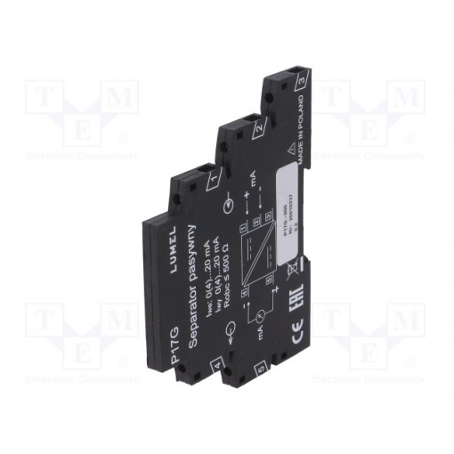 P17G-000; Converter: signal separator; DIN; 0÷20mA,4÷20mA; 6.2x77.5x100mm; LUMEL