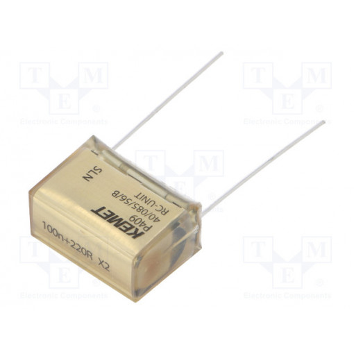 P409CP104M275AH221; Capacitor: paper; X2; 100nF; 275VAC; 20.3mm; ±20%; THT; Series: P409; KEMET