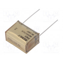 P409EL474M275AH330; Capacitor: paper; X2; 470nF; 275VAC; 25.4mm; ±20%; THT; Series: P409; KEMET