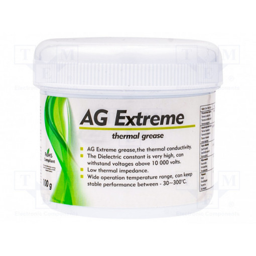 ART.AGT-247; Heat transfer paste; grey; stainless steel particles,silicone; AG TERMOPASTY ART.AGT-247; Heat transfer paste; grey; stainless steel particles,silicone; AG TERMOPASTY