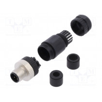 PB-M12A-04P-MM-SL7001-00A(H); Plug; M12; PIN: 4; male; A code-DeviceNet / CANopen; for cable; DEGSON ELECTRONICS