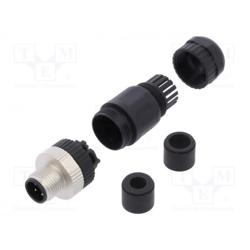 PB-M12A-04P-MM-SL7001-00A(H); Plug; M12; PIN: 4; male; A code-DeviceNet / CANopen; for cable; DEGSON ELECTRONICS